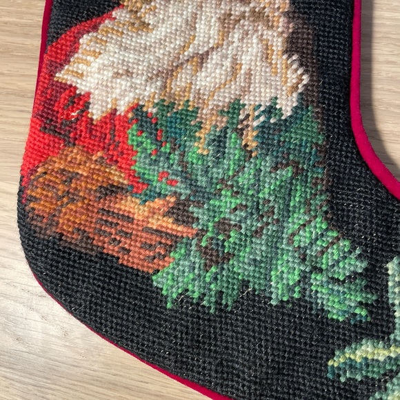 Vtg Imperial Elegance Stocking Old World Santa Claus Wool Needlepoint Christmas - Picture 6 of 11